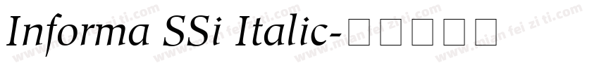 Informa SSi Italic字体转换